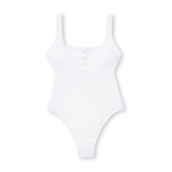 White One Pc Swimsuit - Picture 4 of 12